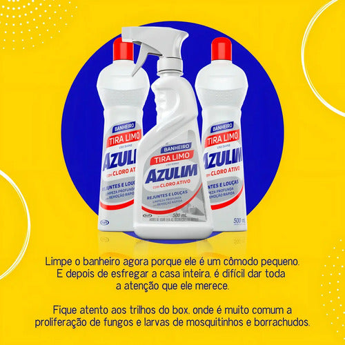 Limpador Tira Limo Azulim Limpa Rejuntes 500 Ml Cloro Ativo