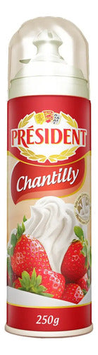 Creme Chantilly Spray Président Baunilha Frasco 250g