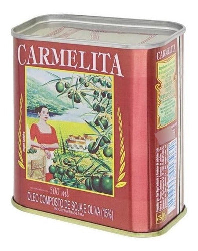 Oleo Composto Oliva Soja Carmelita 500ml Kit com 10 Unidades