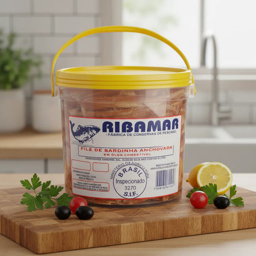 Filé De Sardinha Anchovada Ribamar Balde 1kg