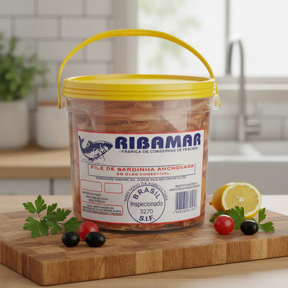 Filé De Sardinha Anchovada Ribamar Balde 1kg