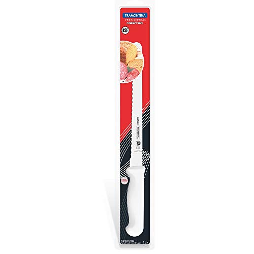 Faca Fiambres Inox 10 Profissional, Tramontina, Profissional 24627180, Branco