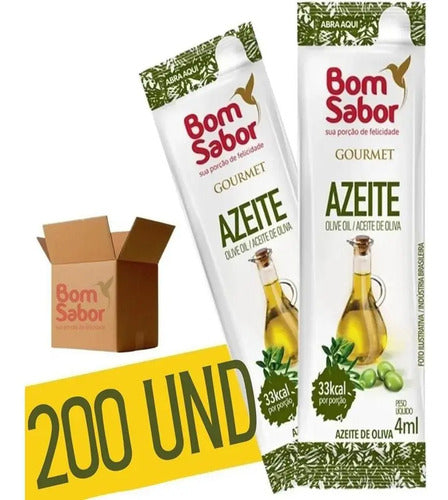 Sache Stick Azeite Virgem Oliva Bom Sabor 4ml 200 Unidades
