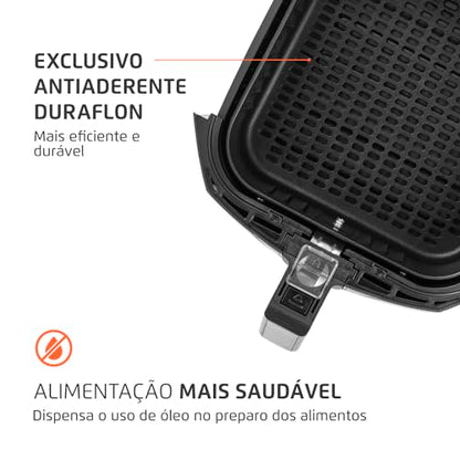 MONDIAL Fritadeira Sem Óleo Grand Family Inox - 5L, 127V, Preto, 1900W - AFN-50-BI