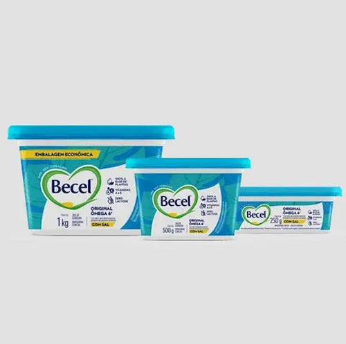 Margarina Sem Sal Becel 250g Omega 6 Zero Lactose Vitamina A e E