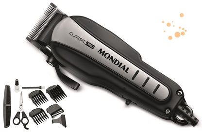 Conjunto Mondial, Barber Kit II Cortador e Aparador, 110V, Preto - KT-84