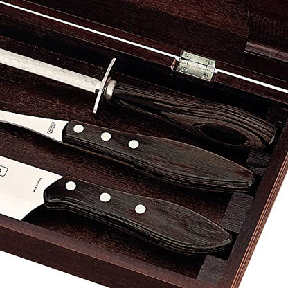 Jogo Churrasco Inox Polywood com Maleta - Tramontina