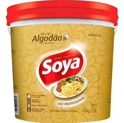 Óleo De Algodão Soya 15,8l Balde Sem Glúten