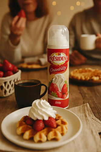 Creme Chantilly Spray Président Baunilha Frasco 250g