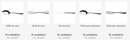 Conjunto Talheres De Prata 130 Peças 66928875 Tramontina Design Collection