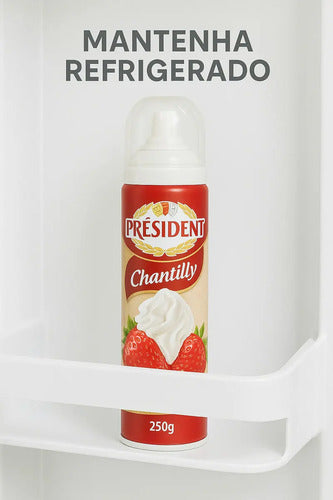 Creme Chantilly Spray Président Baunilha Frasco 250g