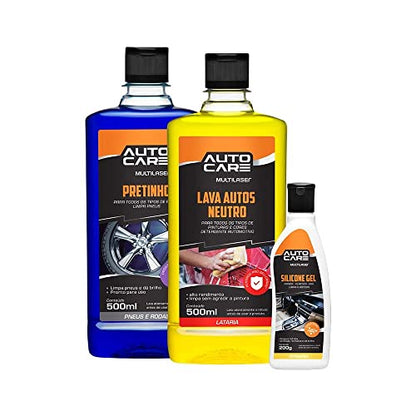 Pretinho , Shampoo , Silicone Gel , Auto Care Kit 3x1