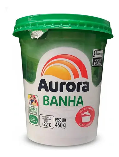 Banha Suína Aurora Pote 450g