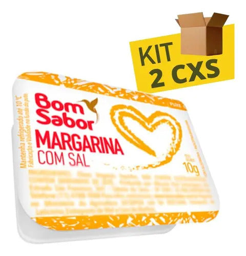 Margarina Bom Sabor 10g Blister Sachê 288unid 2 Caixas