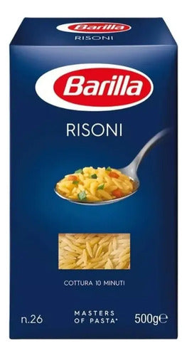 Macarrão Sêmola Trigo Risoni 26 Barilla 500g - Kit 03 Unid