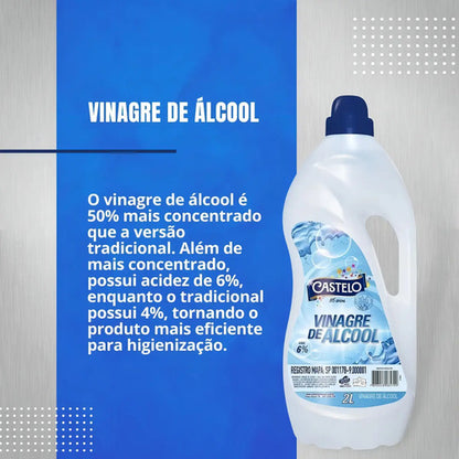 Vinagre De Álcool Concentrado 6% Castelo 2l
