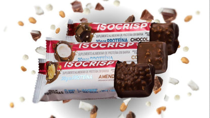 Isocrisp Whey Bar - 12 Unidades 55G Amendoim - Vitafor, Vitafor, 55 G