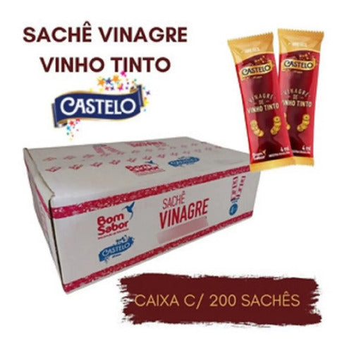 Vinagre Bom Sabor Sache 4ml Caixa Com 200 Unidades Castelo