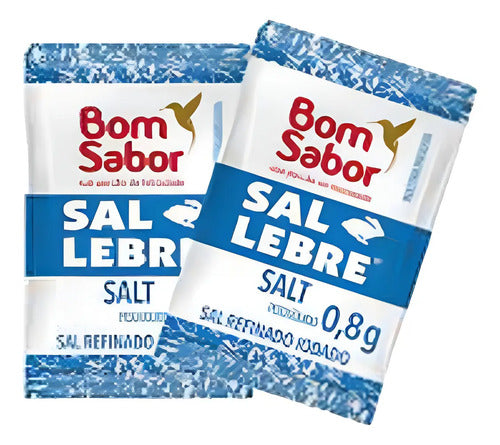 Sal Refinado Lebre Bom Sabor Sache 0,8g -cx 2000 Unidades