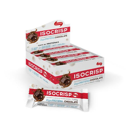 Isocrisp Whey Bar - 12 Unidades 55G Amendoim - Vitafor, Vitafor, 55 G