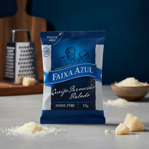 Queijo Ralado Sache Faixa Azul 25 Unidades De 10g