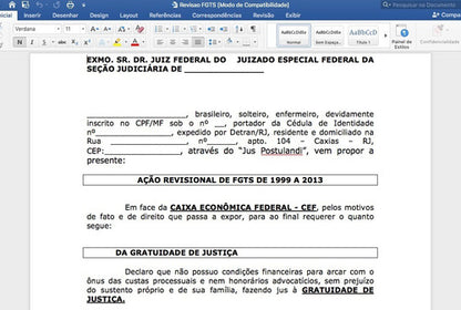Correção Fgts Modelo Ação Petição  + Kit Planilha Cálculo