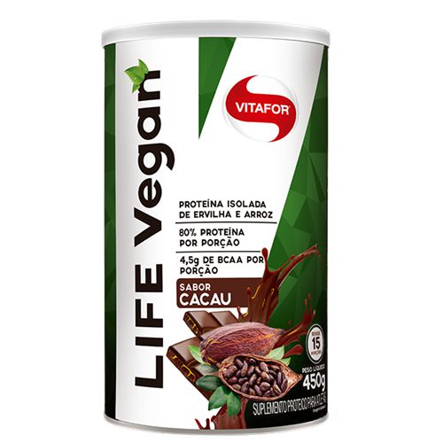 Life Vegan Cacau, Vitafor, 450G