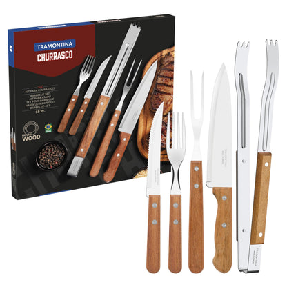 Kit para Churrasco 15 Peças Tramontina Natural