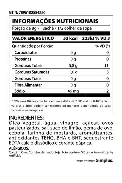 Heinz Kit Sache Maionese Tradicional 7G, 192 unidades – Embalagens práticas, ideal para lanchonetes e restaurantes