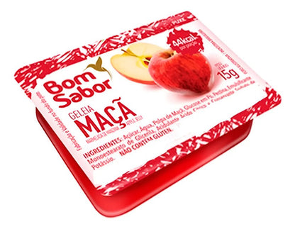 Geleia Doce Maça E Pessego Sache 15g  Cx 48 Un Mista Blister