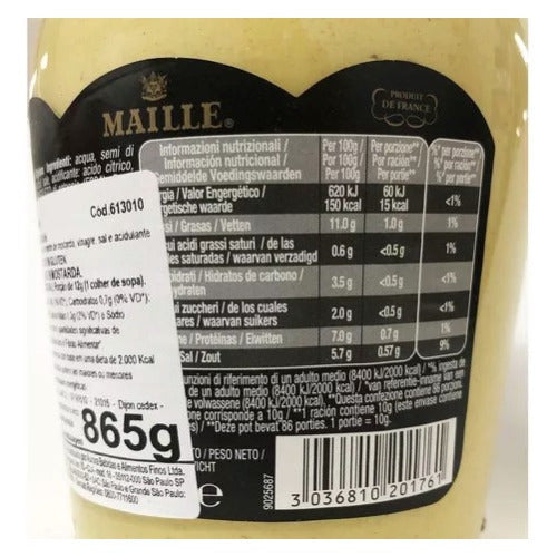 Mostarda De Dijon Maille Francesa Sem Sementes 865 Gramas