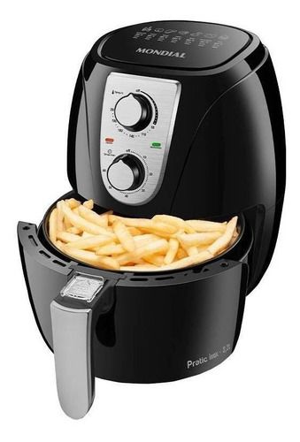 Fritadeira Sem Óleo Air Fryer 3,2L, Mondial, Preto/inox, 1500W, 110V - AF-34
