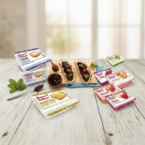 Kit Mini Geleia + Manteiga + Mel + Cream Cheese Sachê 30 Un