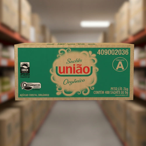 Açúcar Cristal Orgânico União Sache 400x5g