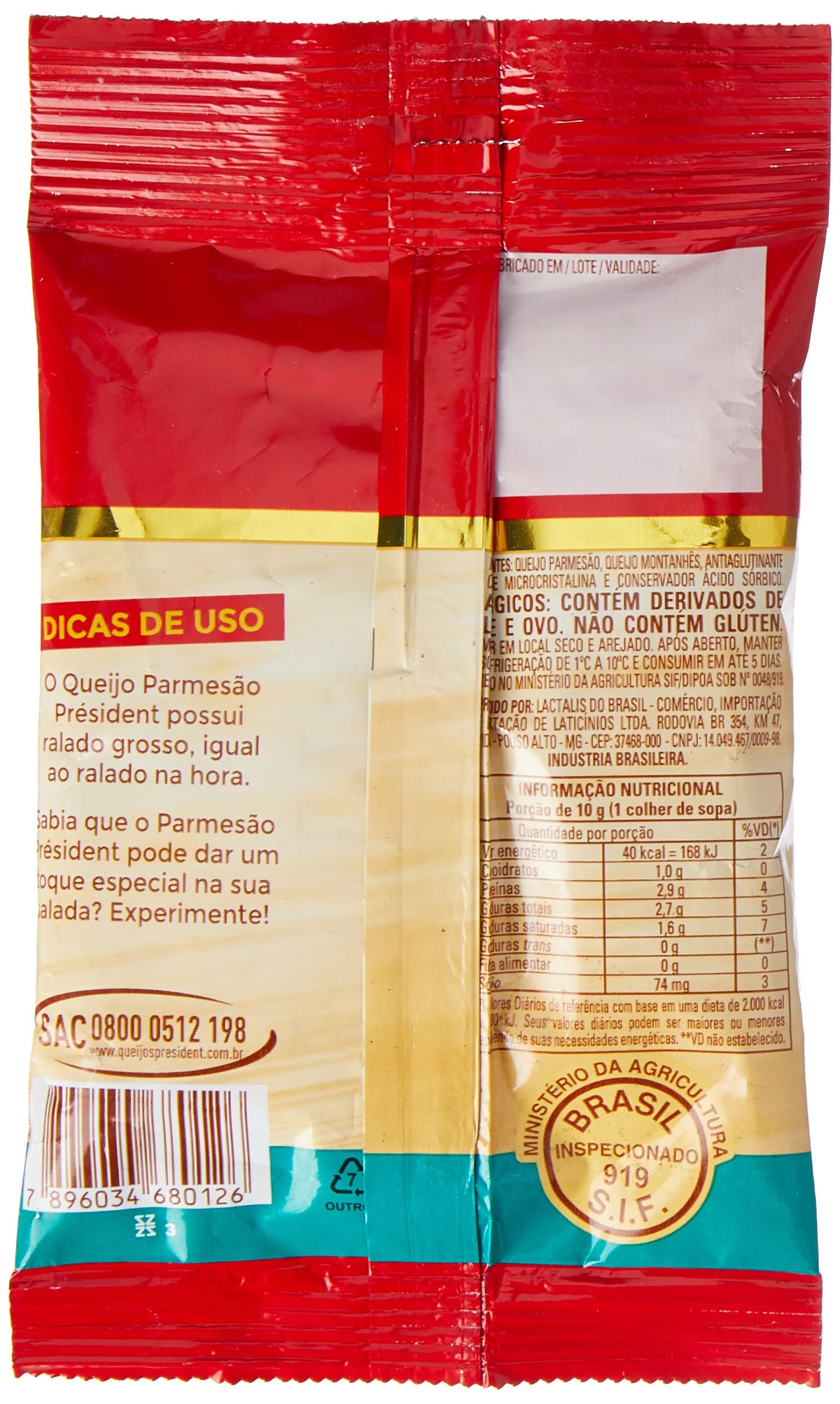 Queijo Parmesão Ralado Président 50G