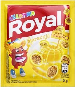 Gelatina em Pó Royal Maracuja Display Kit com 15 Envelopes 25g