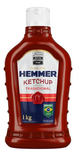 Ketchup Tradicional Hemmer Squeeze 1kg Livre Glúten