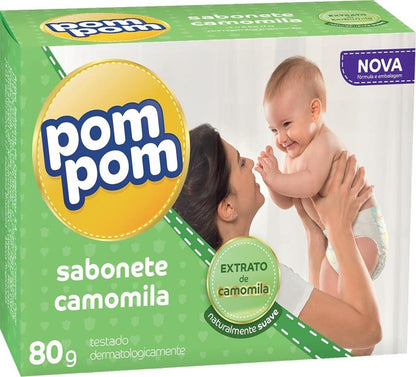 Sabonete Infantil Camomila e Erva Cidreira, Pom Pom, Verde, Pom Pom, Verde