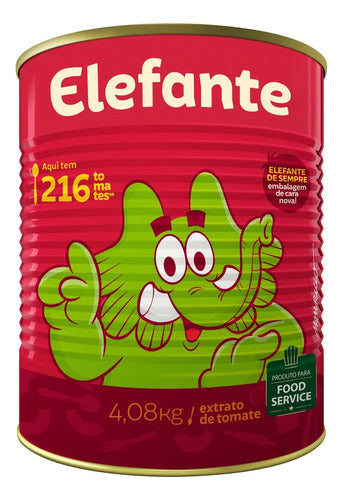 Molho Extrato De Tomate Elefante 4,08kg