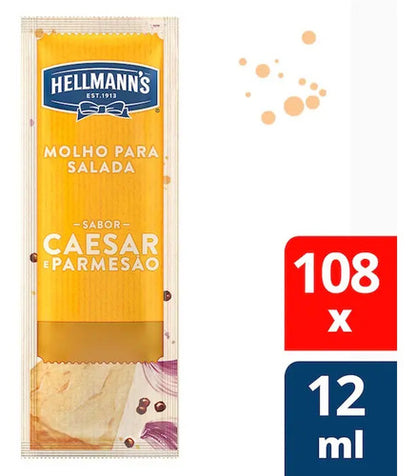 Molho Caesar Sache Hellmanns 12ml Caixa 108 Unidades