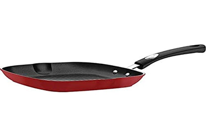 'Bistequeira Alum. 24 cm Monaco Indução Vermelho Tramontina