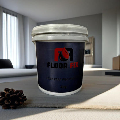 Cola Para Piso Vinilico Adesivo Floor Fix 4kg Kit 02 Unidade Branco