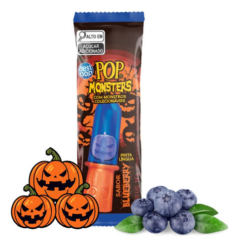 Pirulito Pop Monsters Sortidos 14g 24un