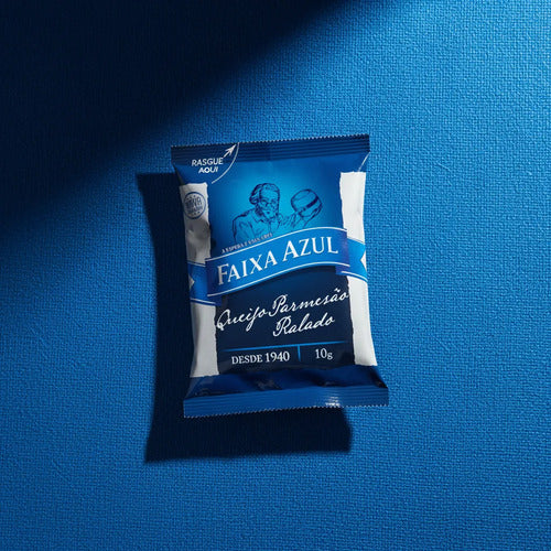 Faixa Azul Queijo Parmesão Ralado Sache 100 Unidades De 10g