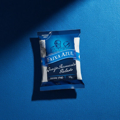 Faixa Azul Queijo Parmesão Ralado Sache 100 Unidades De 10g