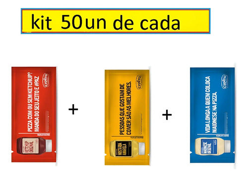 Kit Ketchup+ Mostarda + Maionese Cepera Sache 7g Cx 50 Cada