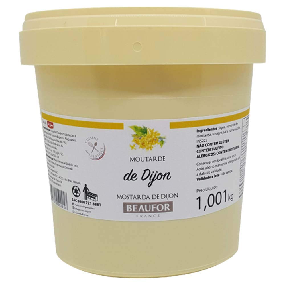 Mostarda Dijon Francesa Beaufor Balde 1 kg