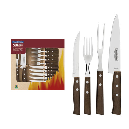 Kit Para Churrasco 14 Peças, Tramontina, 22299011, Natural