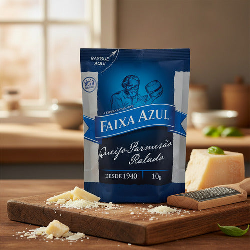 Queijo Ralado Sache Faixa Azul 25 Unidades De 10g