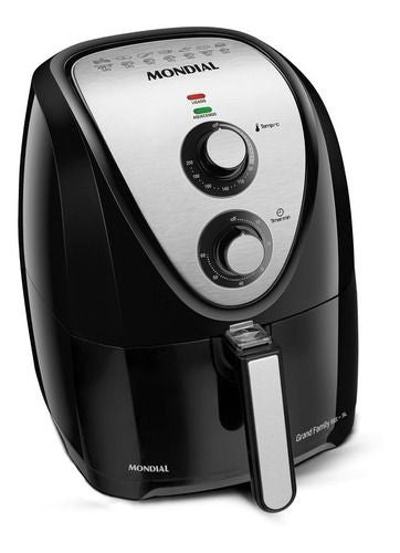 MONDIAL Fritadeira Sem Óleo Grand Family Inox - 5L, 127V, Preto, 1900W - AFN-50-BI